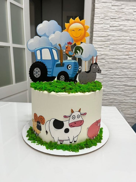 Торт Синий трактор  для мальчика